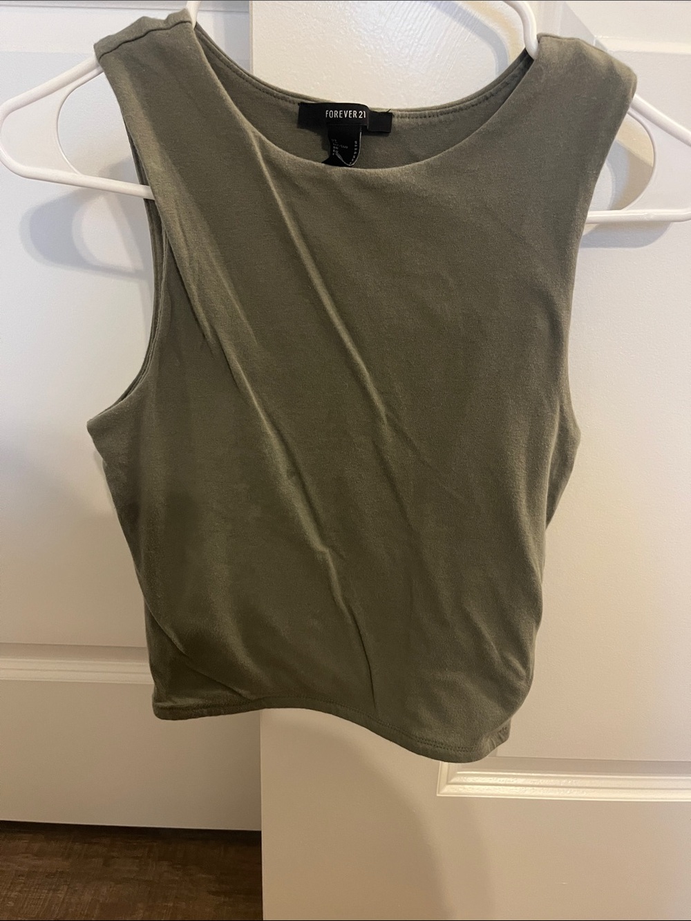 Forever 21 Olive Sleeveless Scoop Neck Tank